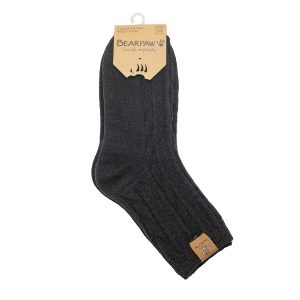 LADIES GEO TEXTURE ANKLET 2PK BLACK