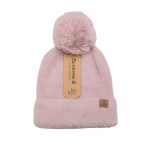 LADIES FURRY CUFF HAT W/POM LOTUS